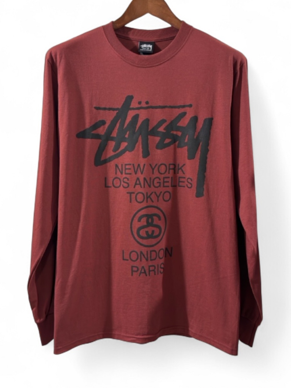 Stüssy World Tour Long-Sleeve T-shirt Size Men’s Medium (NWOT)